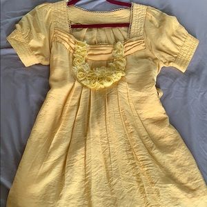 Yellow top with tie in the back